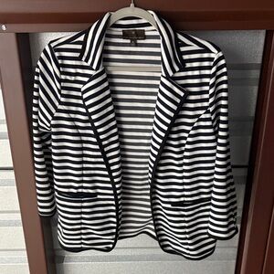 Fenn Wright Manson Navy and White Striped Blazer